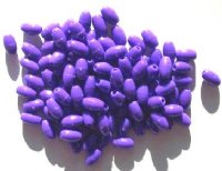 100 9x6mm Acrylic Opaque Purple Ovals